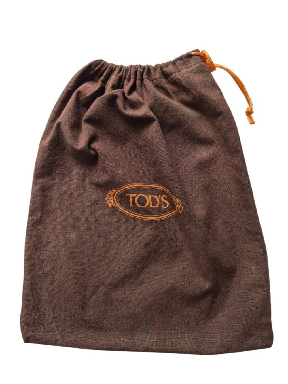 TOD’S Dustcover Bag for Small Purse or Shoes Brown & Orange Size 11.5" x 14"